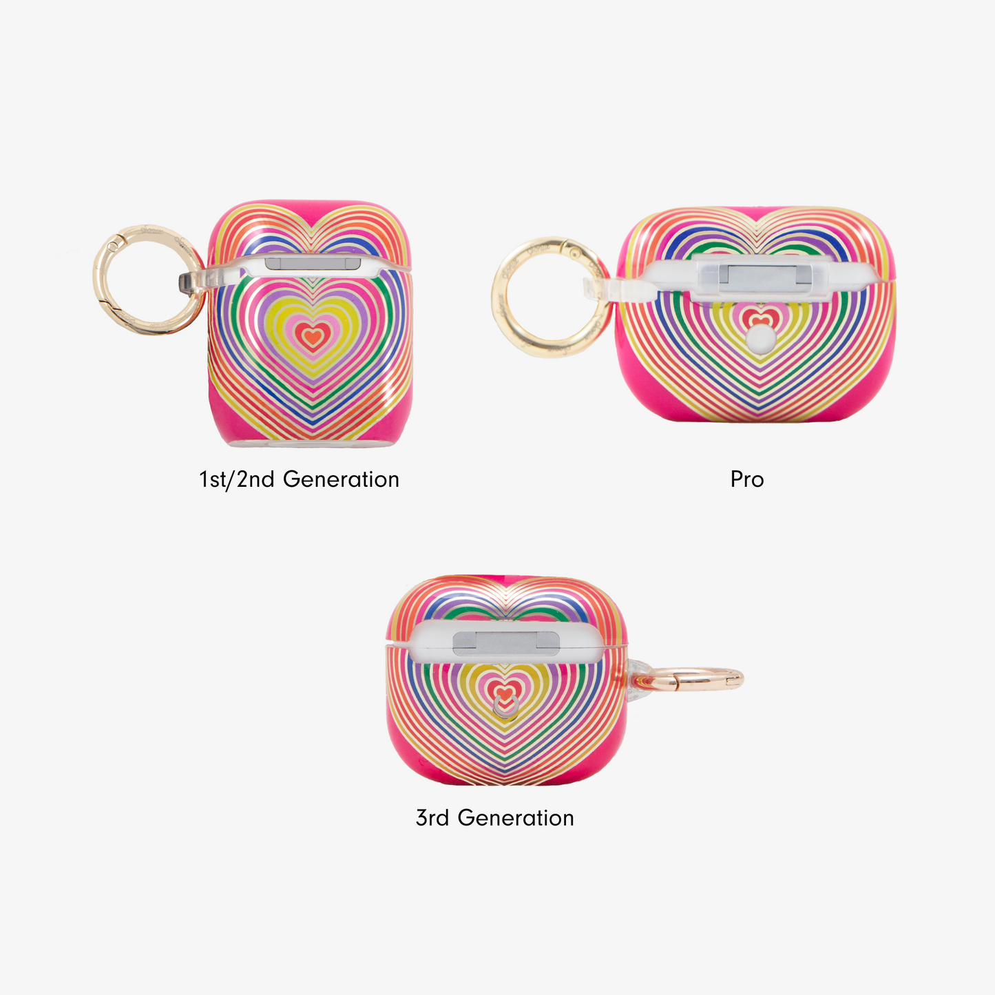Rainbow Hearts AirPods Case
