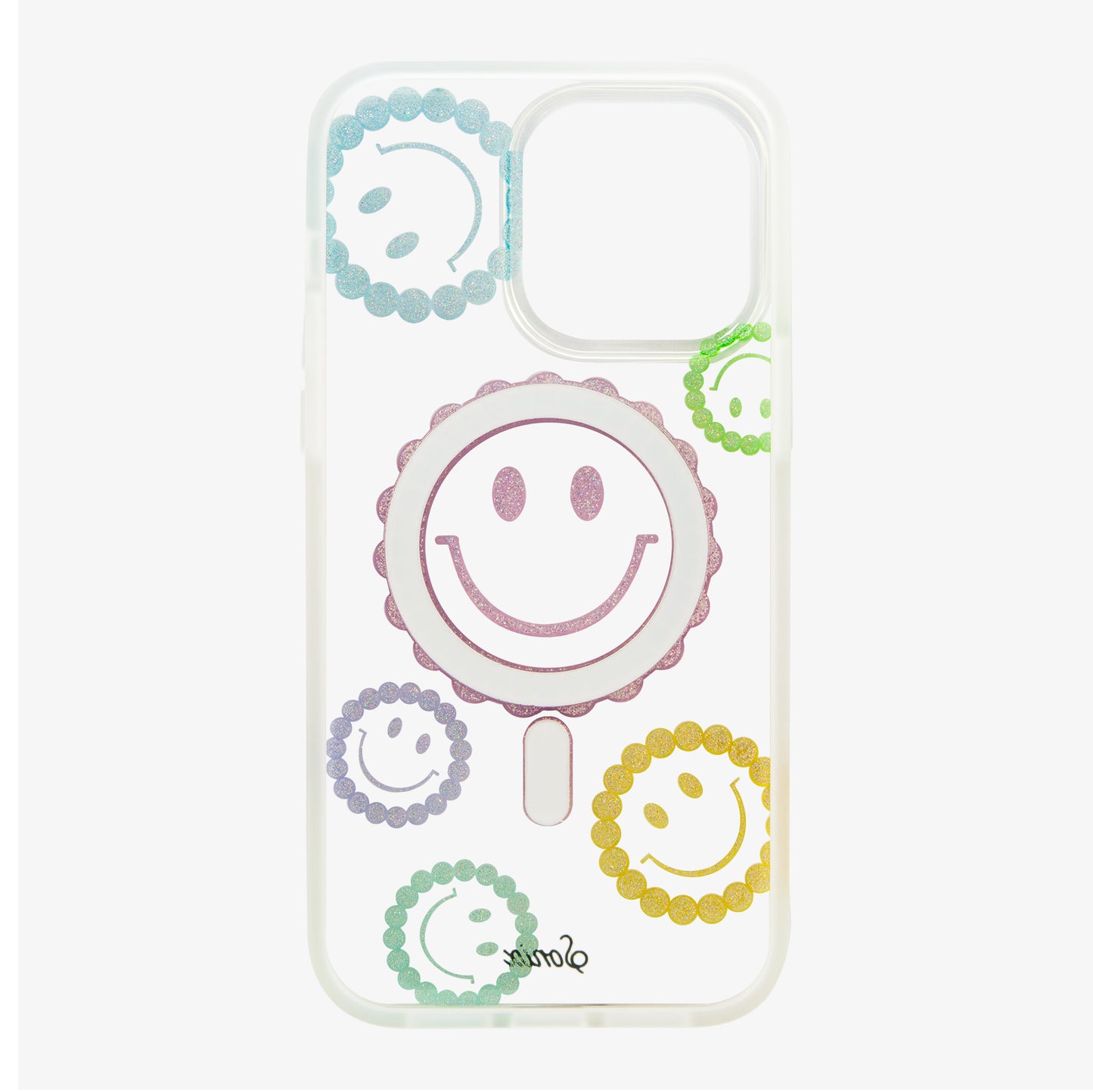 Glitter Smiley MagSafe® Compatible iPhone Case