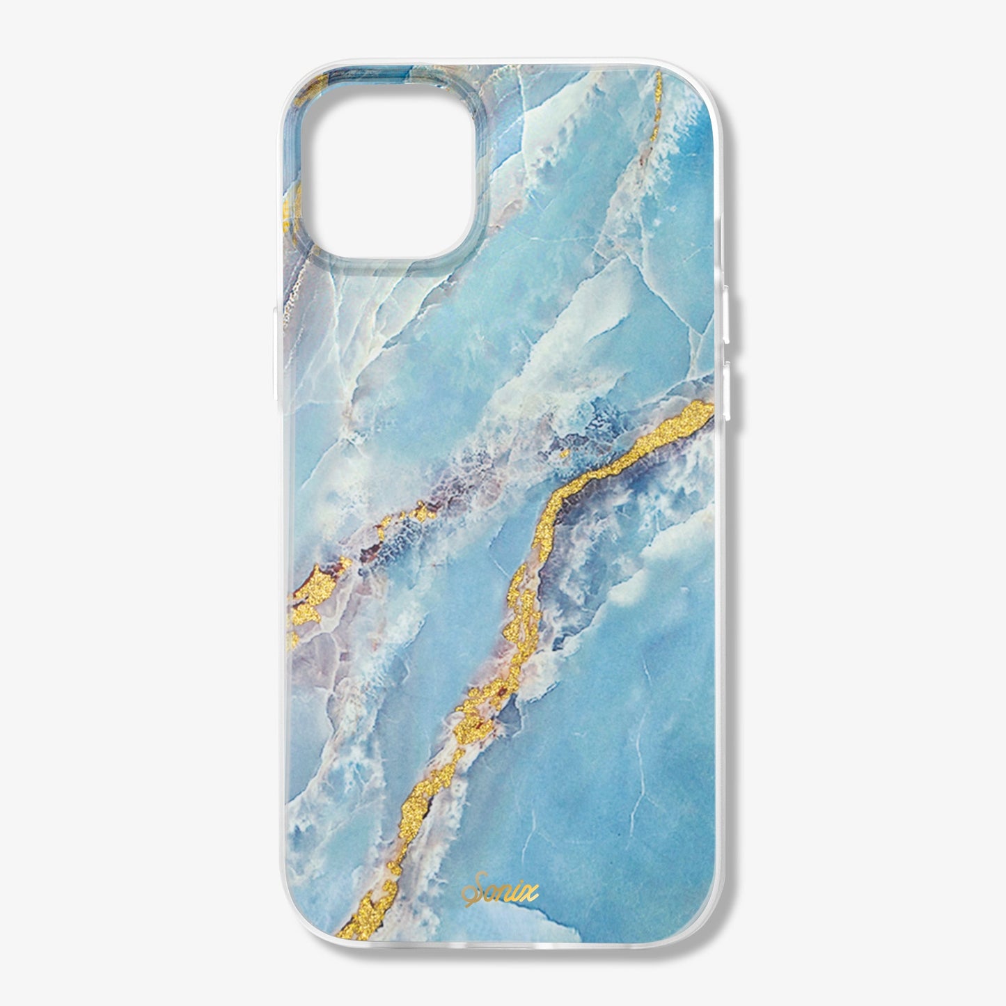 Ice Blue Marble MagSafe® Compatible iPhone Case