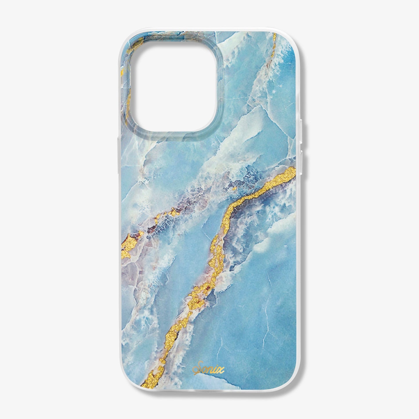 Ice Blue Marble MagSafe® Compatible iPhone Case