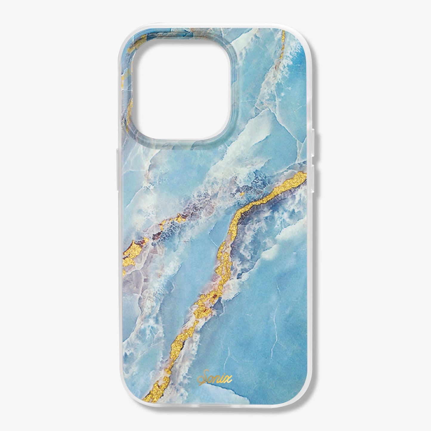 Ice Blue Marble MagSafe® Compatible iPhone Case