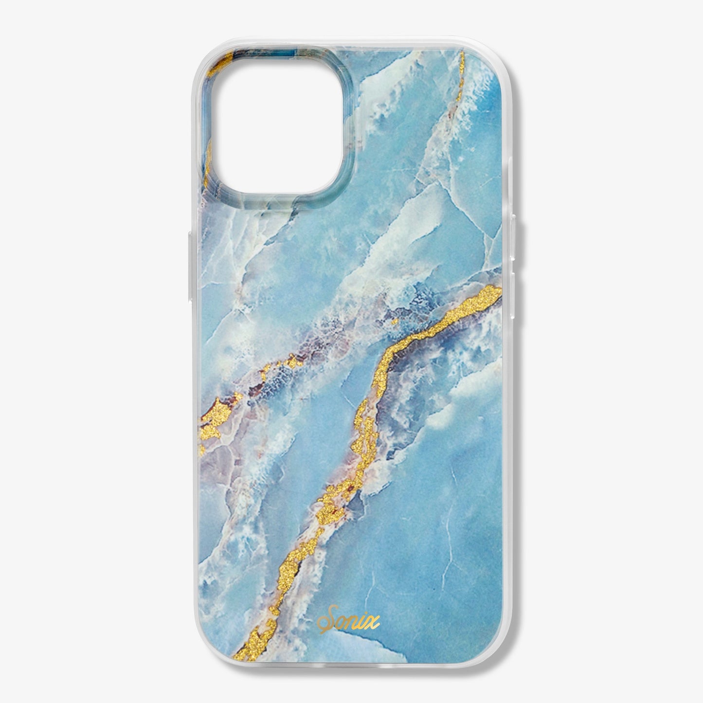 Ice Blue Marble MagSafe® Compatible iPhone Case