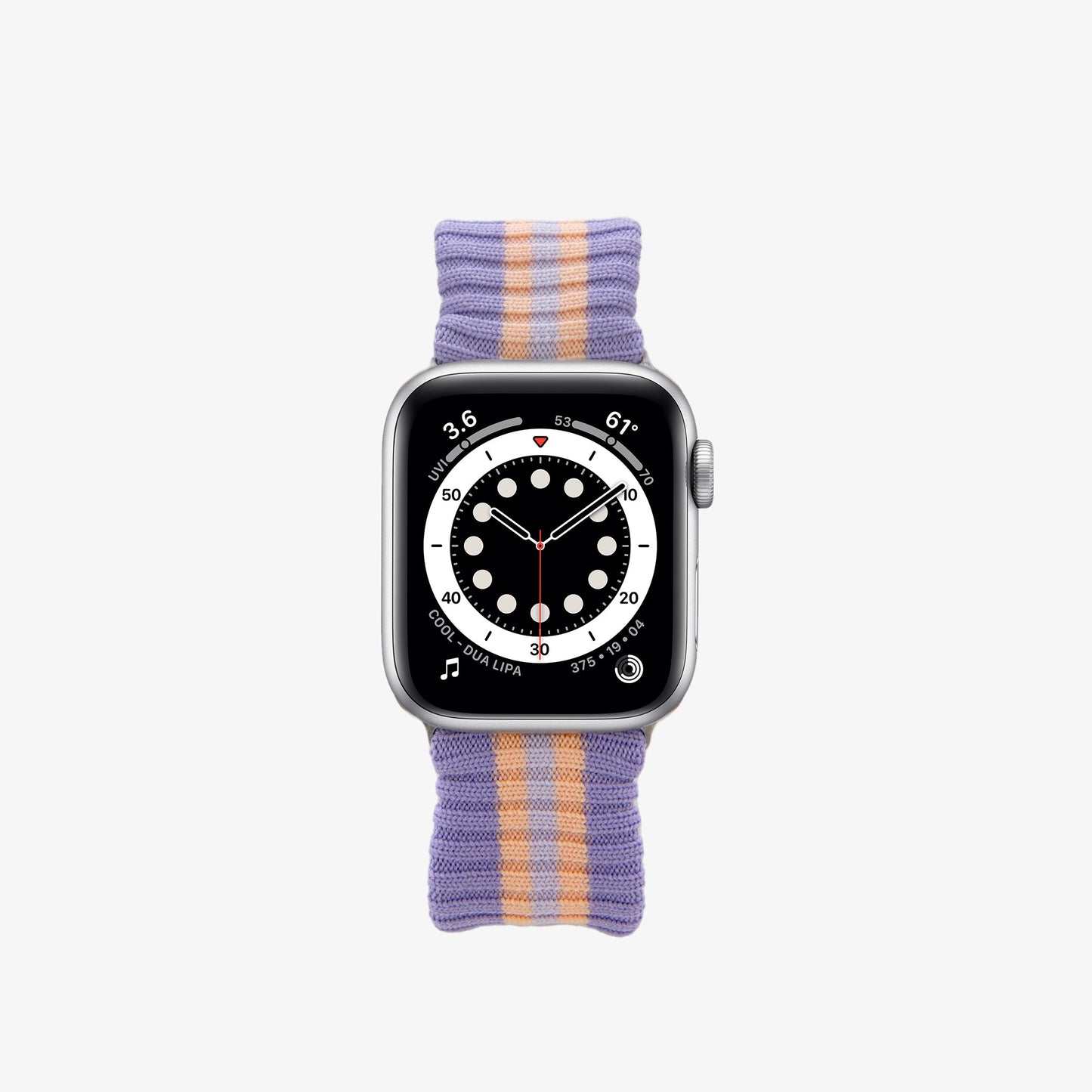 Knit Apple Watch Band - Purple + Lavender Stripe