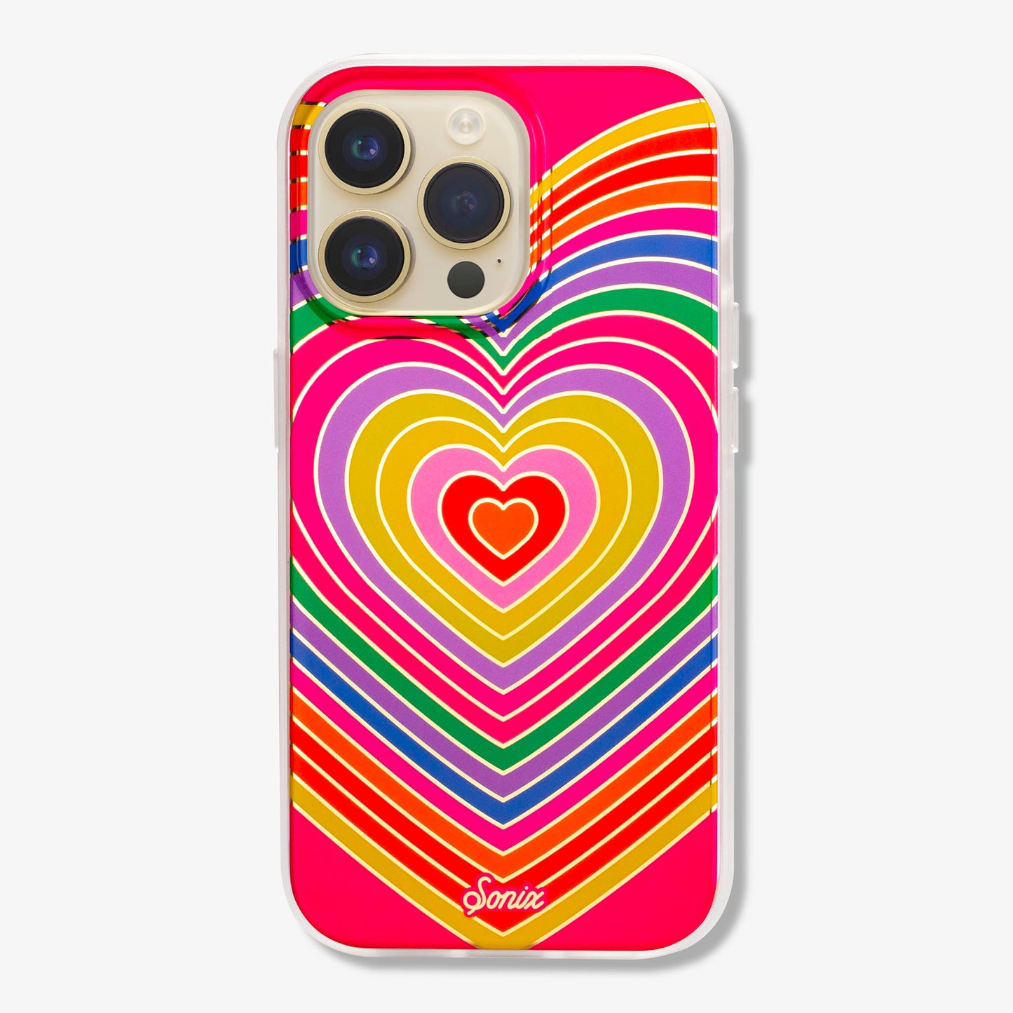 Rainbow Hearts MagSafe® Compatible iPhone Case
