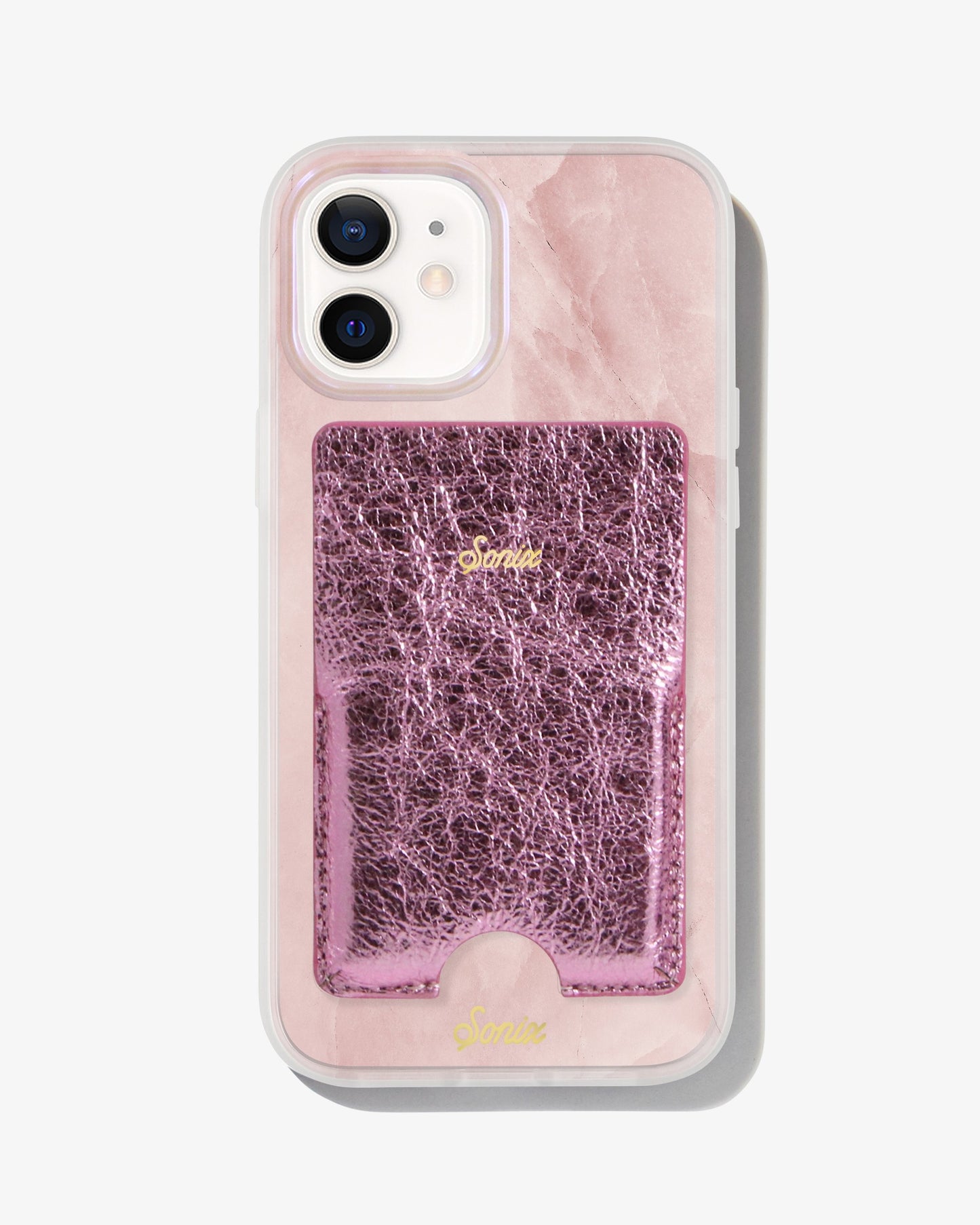 Vegan Leather Adhesive Wallet - Mauve