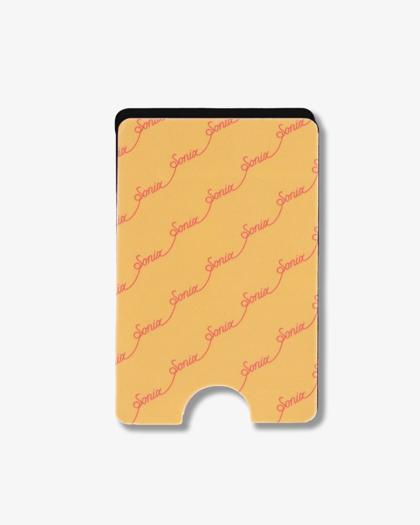 Vegan Leather Adhesive Wallet - Onyx