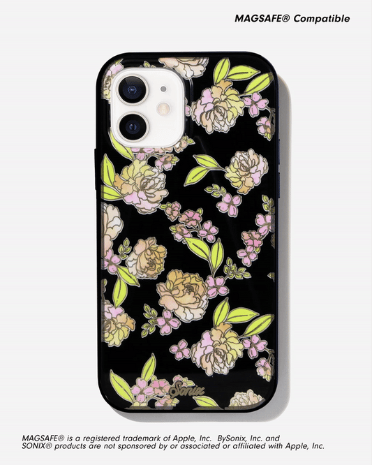 Floral Fantasy Black MagSafe® Compatible iPhone Case