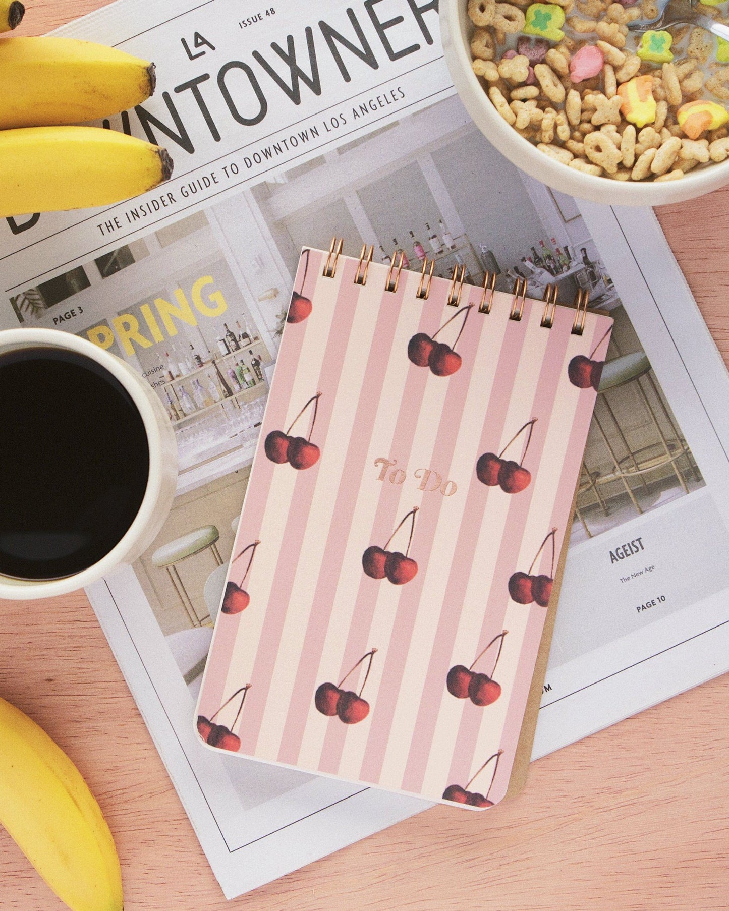 Stationery - To Do Pad - Cherry Stripe