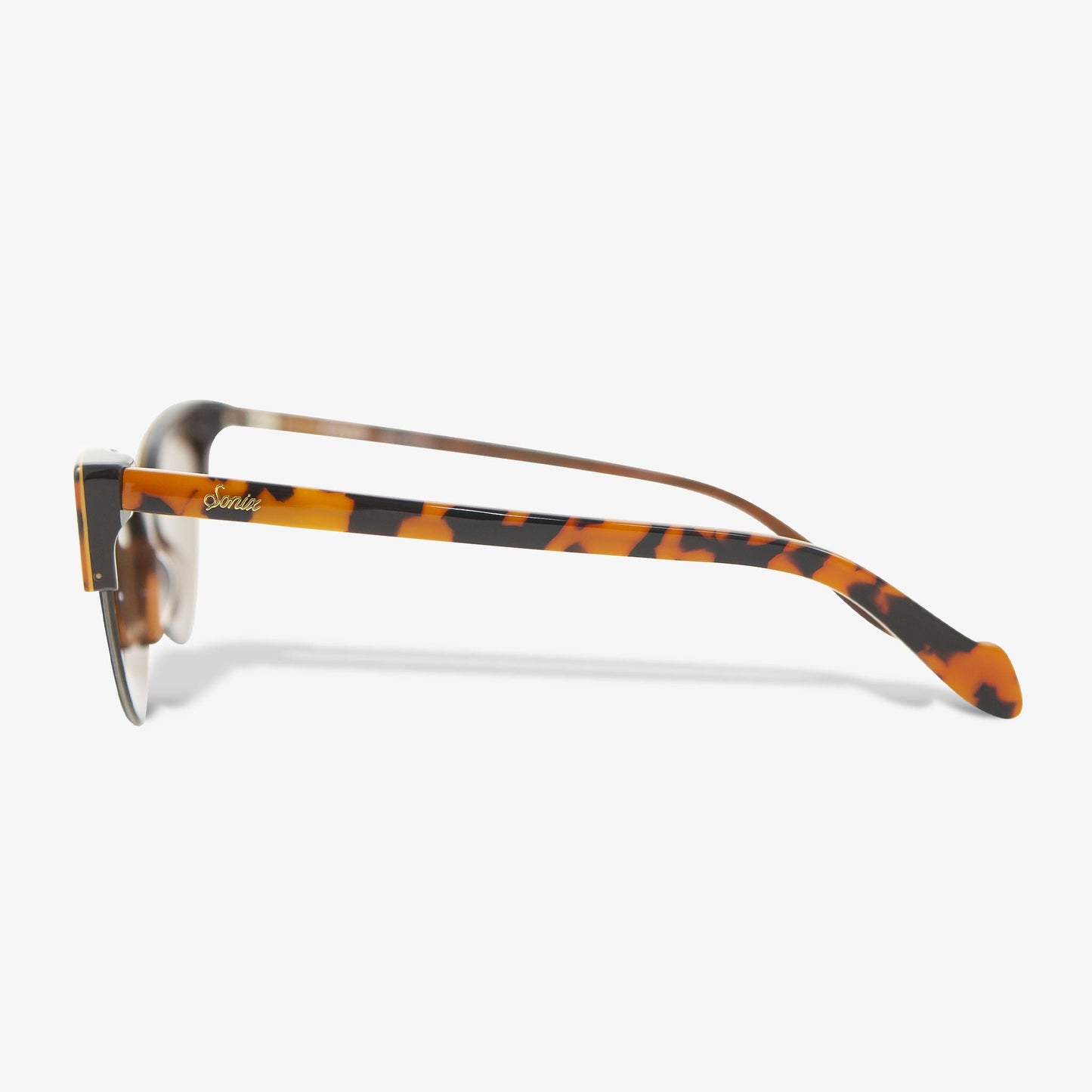 brown tort faye cat eye sunglasses with brown lens