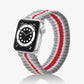 Knit Apple Watch Band - Varsity Grey + Red Stripe