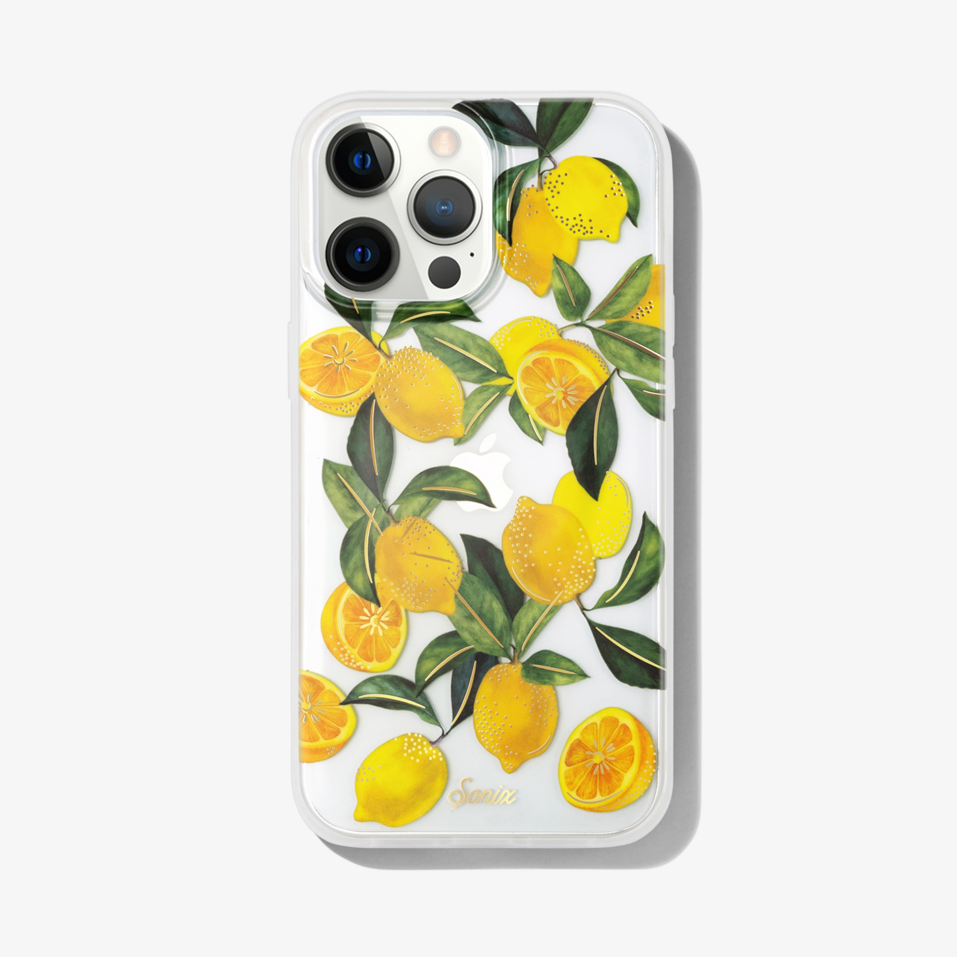 Lemons with green foliage and gold foiling that is magsafe 
