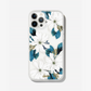 delicate white flowers with gold foiled pollen details shown on an iphone 12 pro