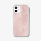 a gleaming pearl design with a pink finish shown on an iphone 12